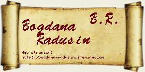 Bogdana Radusin vizit kartica